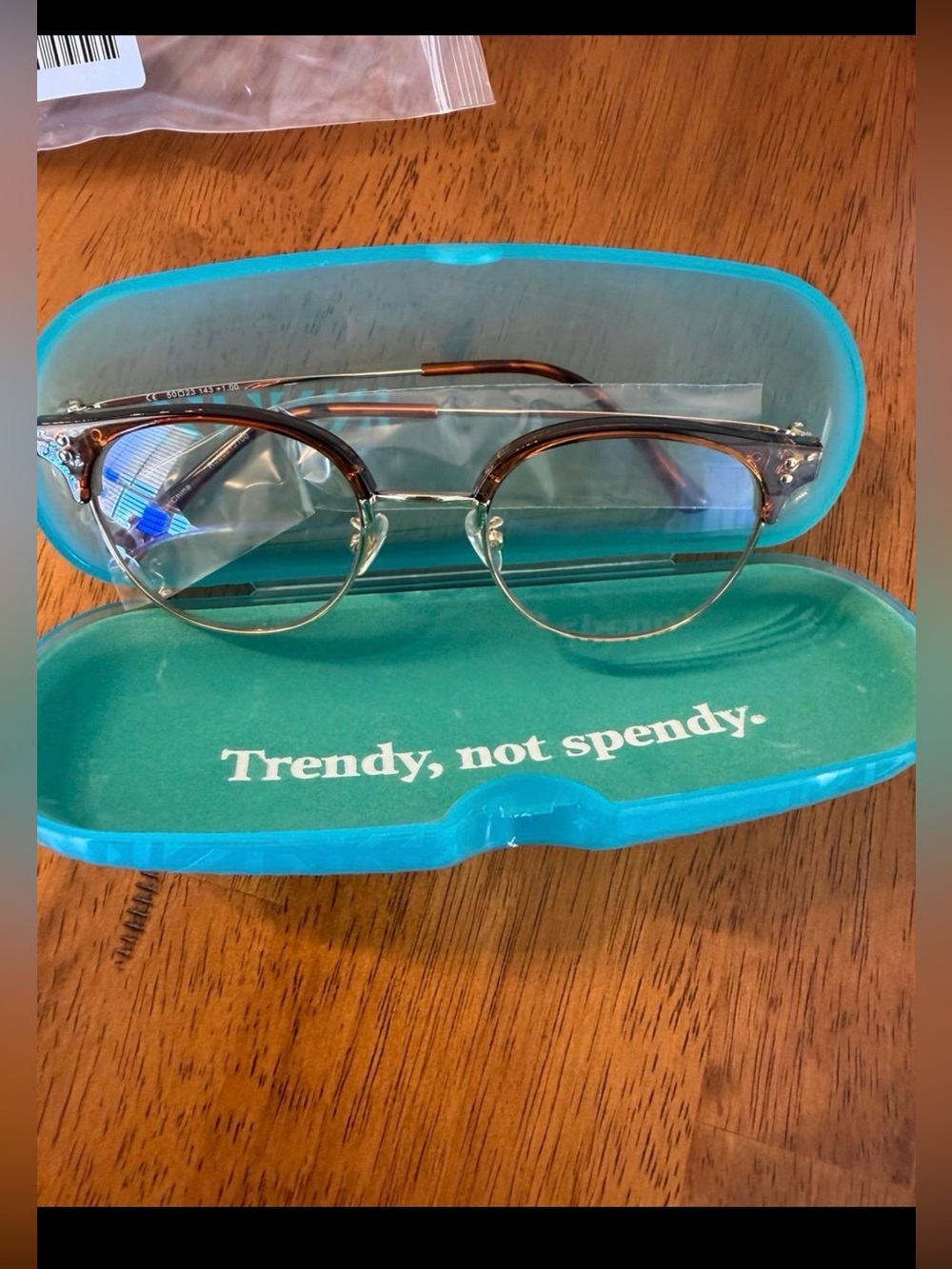 Zenni Eyeglasses or readers +1.00 with case Cat Eye Style